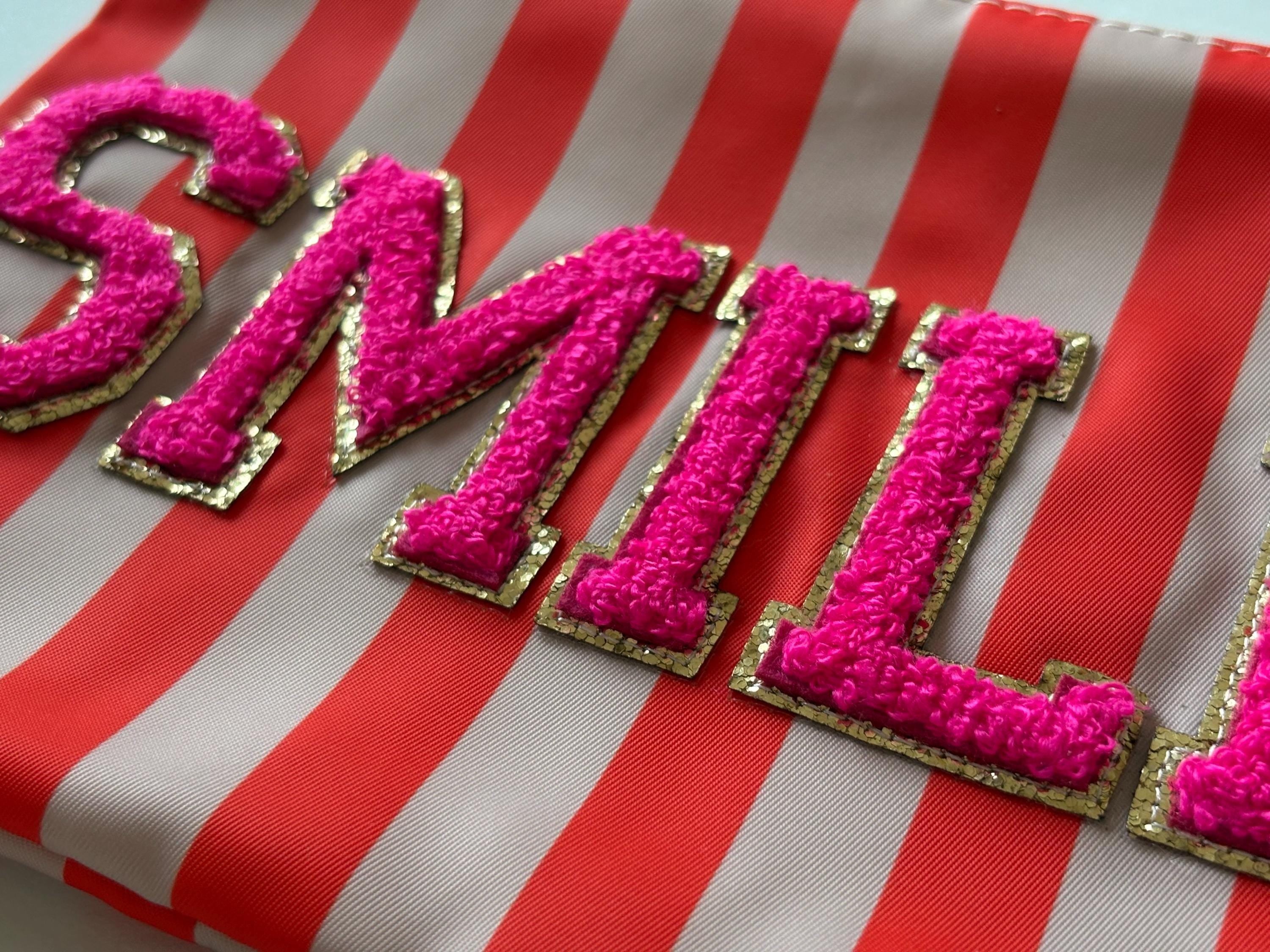 Knallbunte Kosmetiktaschen | Schminktasche | F...off, Smile, Happy | Schrift neon pink, neon grün und türkis