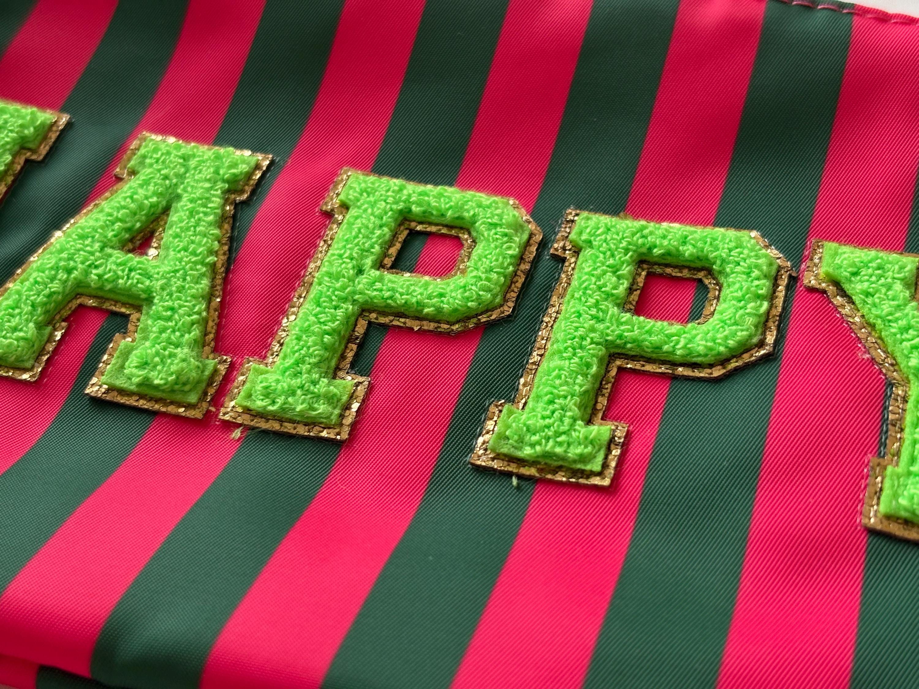 Knallbunte Kosmetiktaschen | Schminktasche | F...off, Smile, Happy | Schrift neon pink, neon grün und türkis