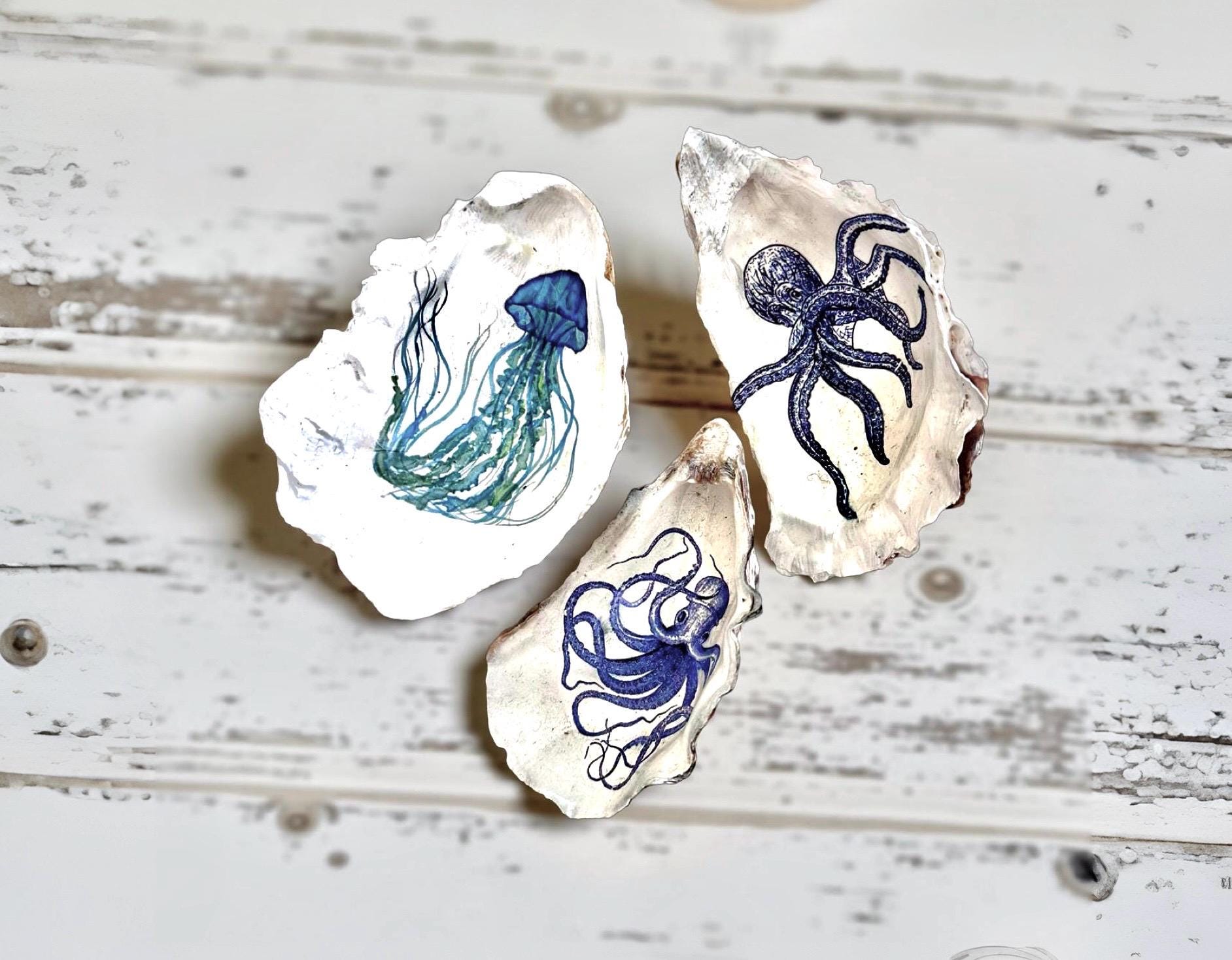 Austernschalen | Austern handgemalt | Schmuckschale | Trauringe | handbemalte Oyster | Ringschale