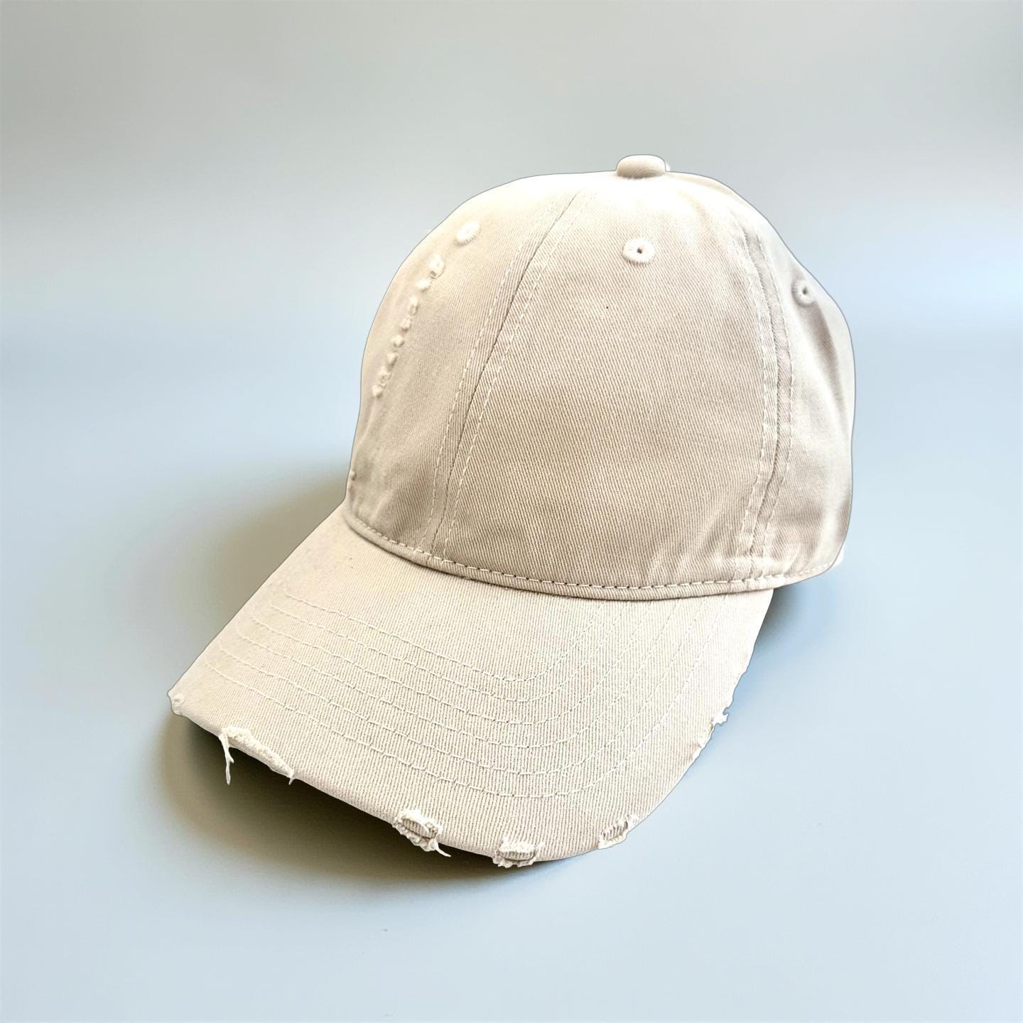 Basecap distressed pink | Baseball Kappe im used Look rosa oder beige