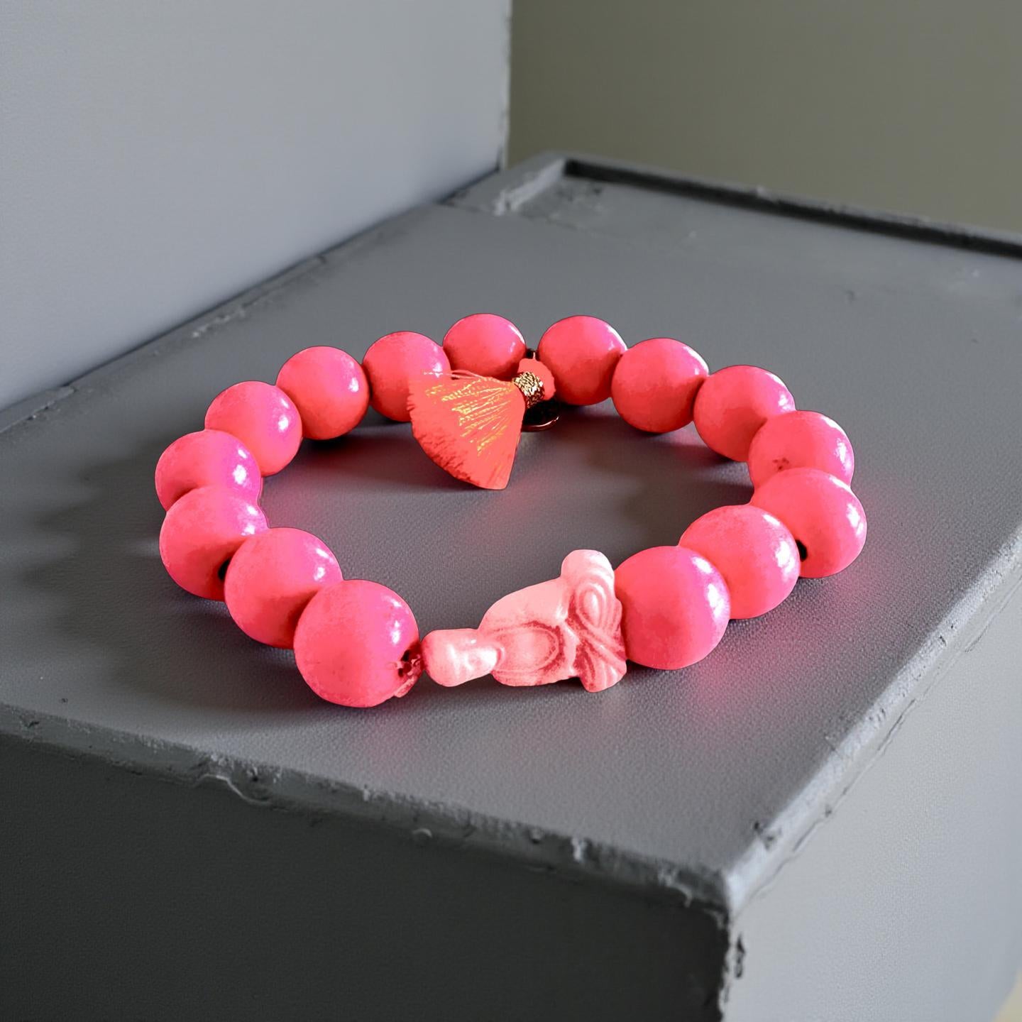 Bunte Sommer Armbänder | Sommer Schmuck Ibiza | Neonfarben Quasten Smileys | personalisierbar