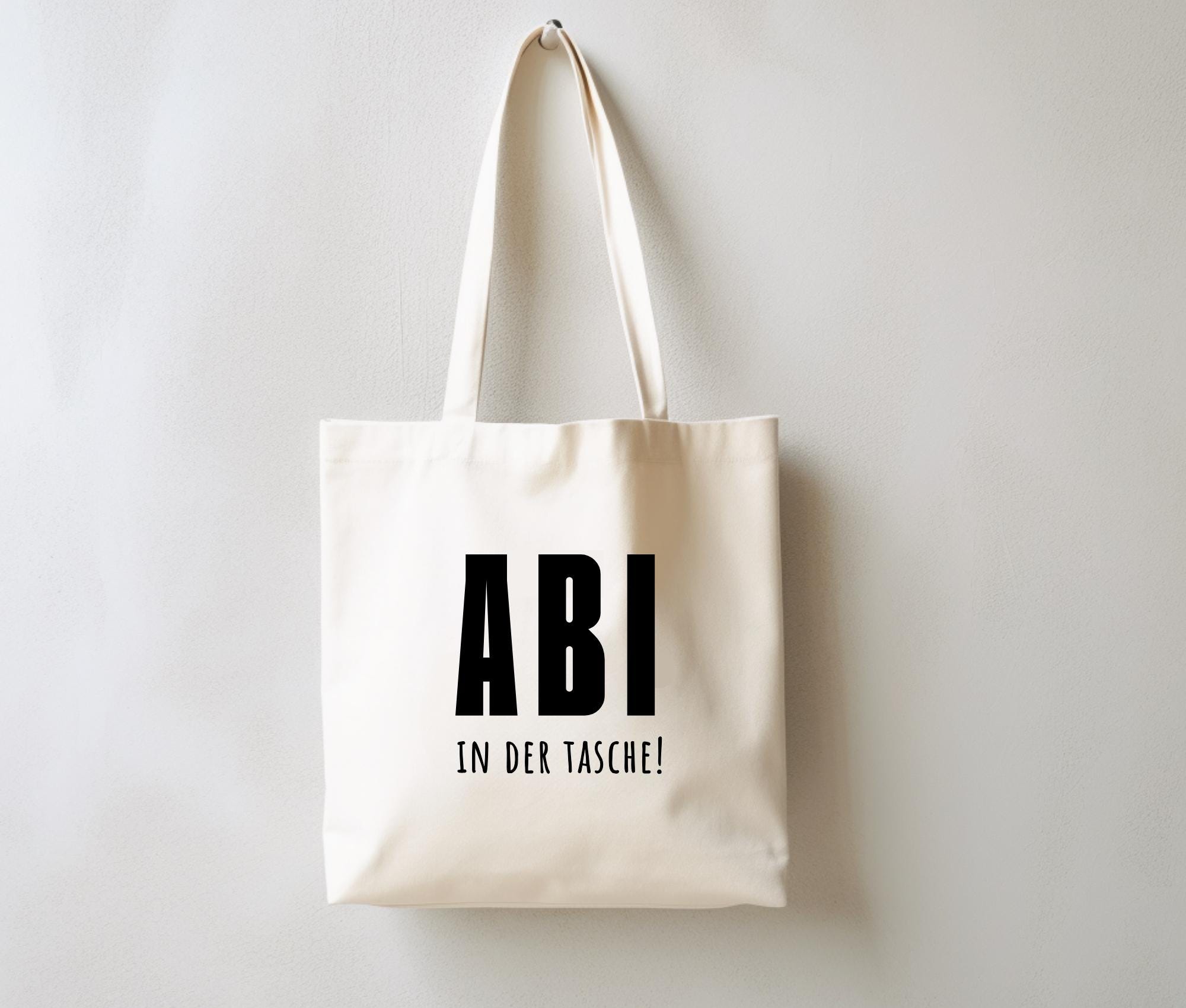 ABI | Jutebeutel | Abi in der Tasche | Stofftasche | natur oder schwarz | Geschenk Abi