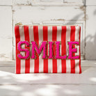 Knallbunte Kosmetiktaschen | Schminktasche | F...off, Smile, Happy | Schrift neon pink, neon grün und türkis