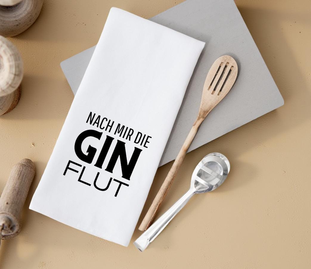 Geschirrtuch | Nach mir die Gin Flut | lustiger Spruch
