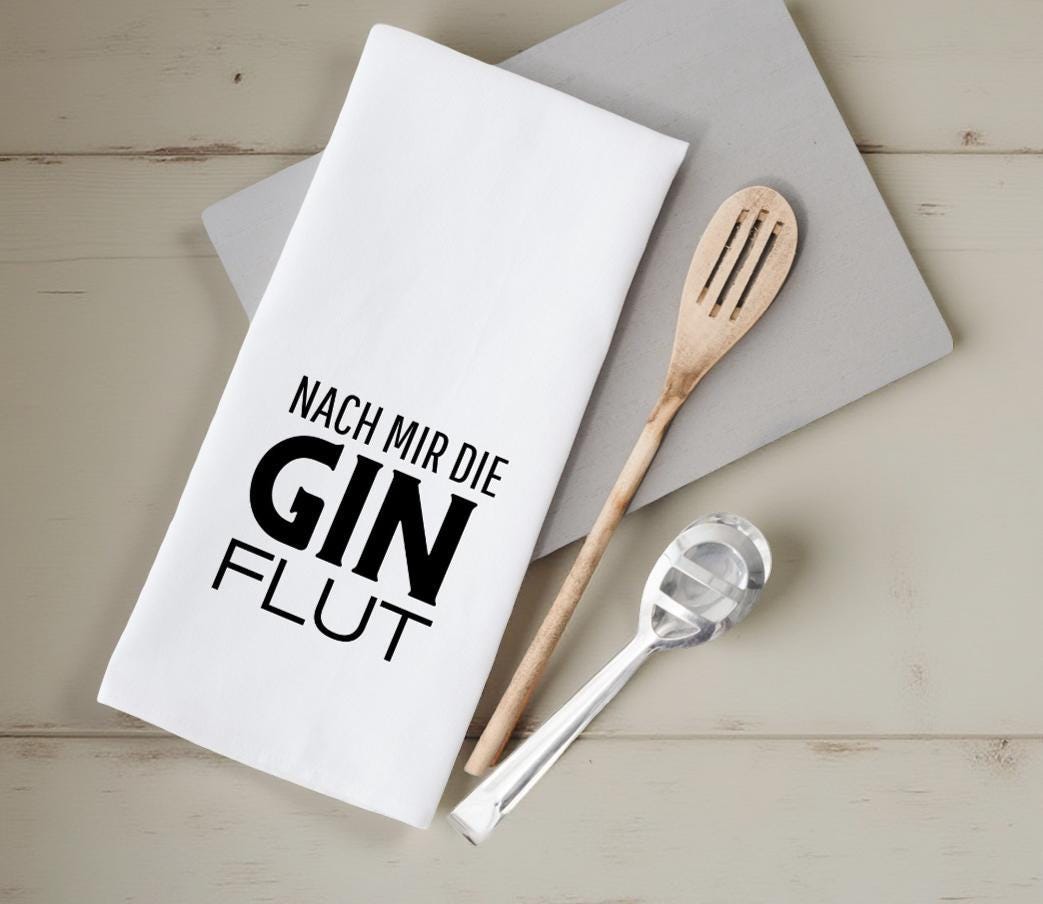 Geschirrtuch | Nach mir die Gin Flut | lustiger Spruch