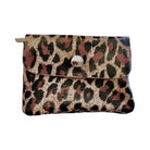 Mini Geldbörse | Echt Leder Leo Print | silberne Lederbörse | kleines Portemonnaie | Geldtasche Leopardenmuster