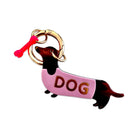 Dackel Anhänger am großen goldenen Karabiner | Charm für Taschen | Schlüsselanhänger | Taschenschmuck Taschenanhänger | Bag Charm