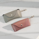 Brillenetui | Leder Softcase in grau oder altrosa