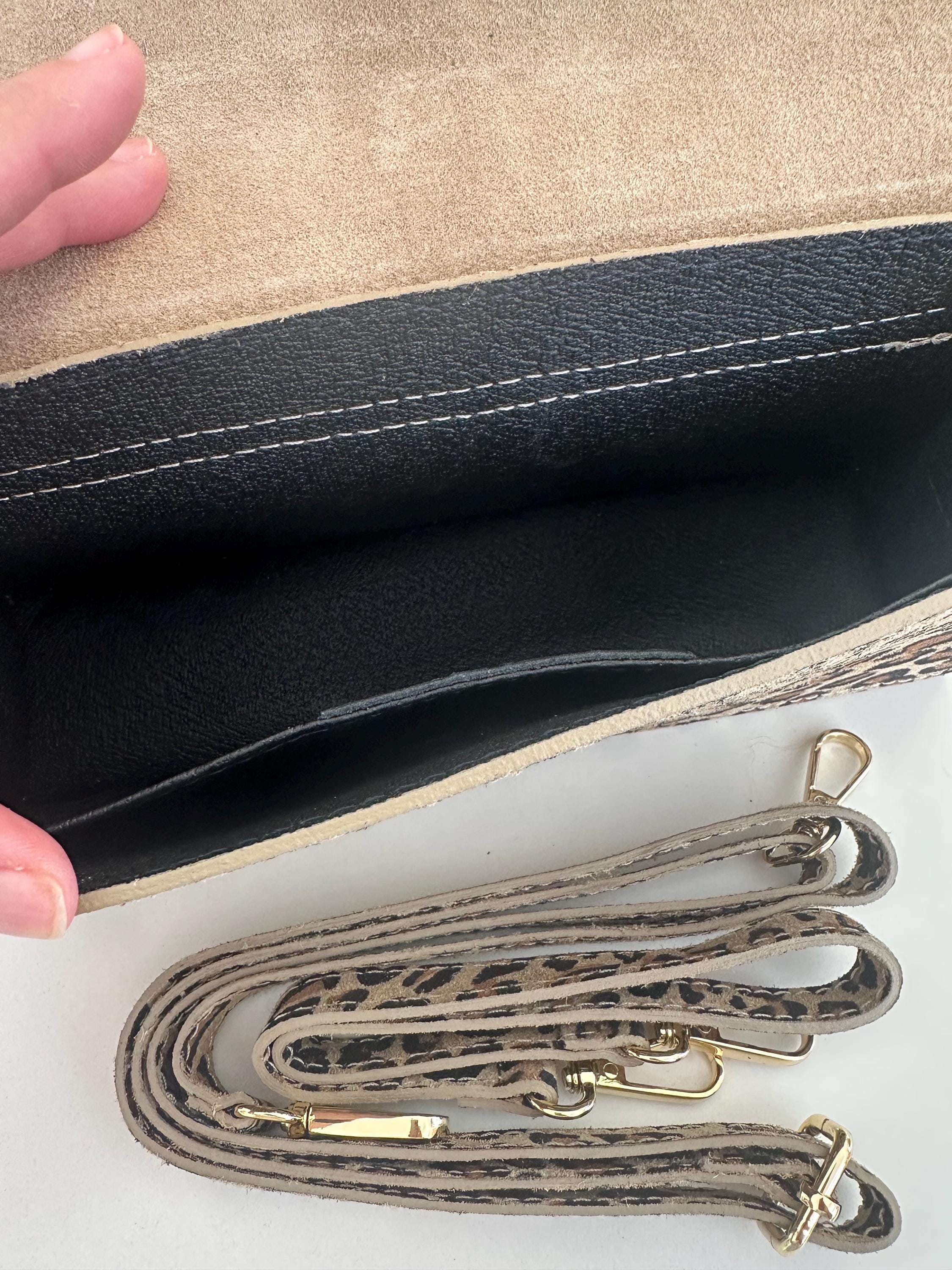 Kleine Leo Tasche aus Leder | Leopard | Umhängetasche | Crossbody Bag | Animal Print Leo Look | Echtleder