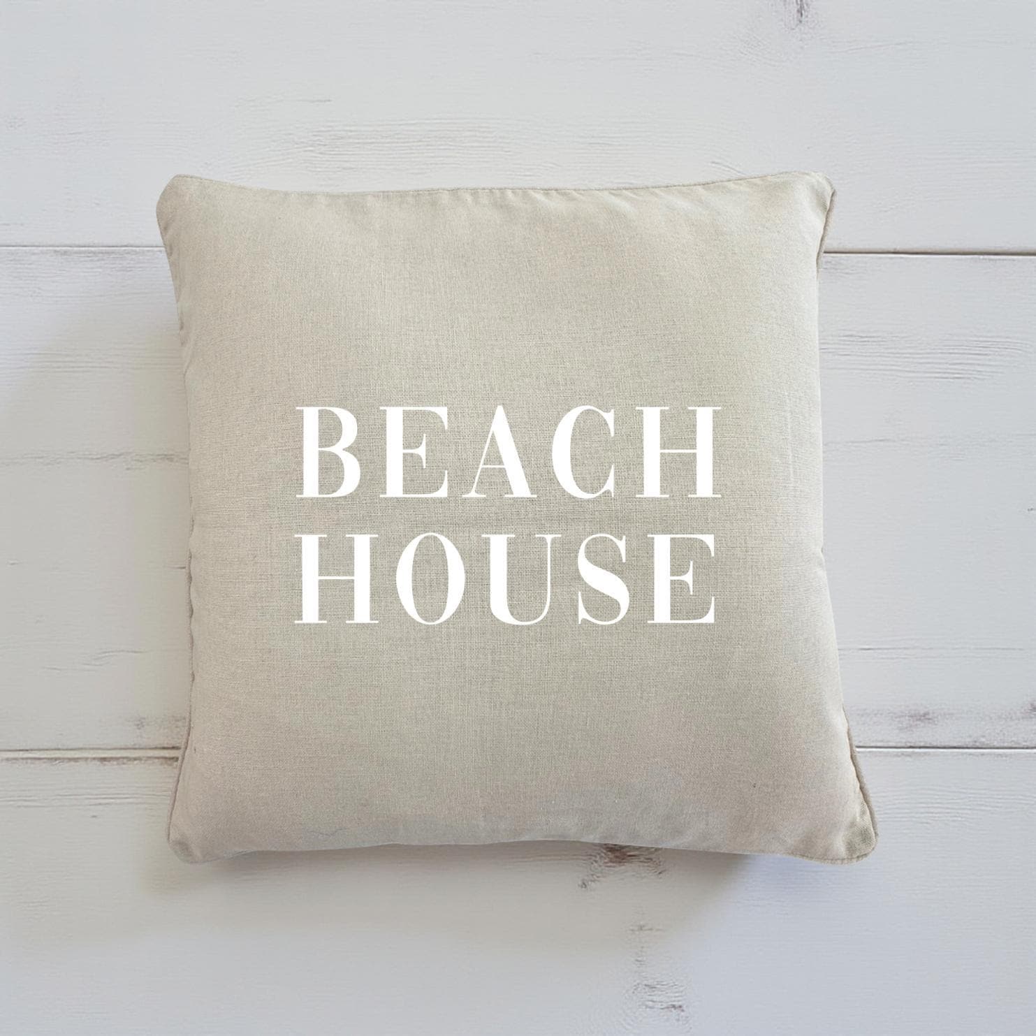Kissen | Beach House | Baumwollkissen beige, Kissenbezug 40 x 40 cm | maritim