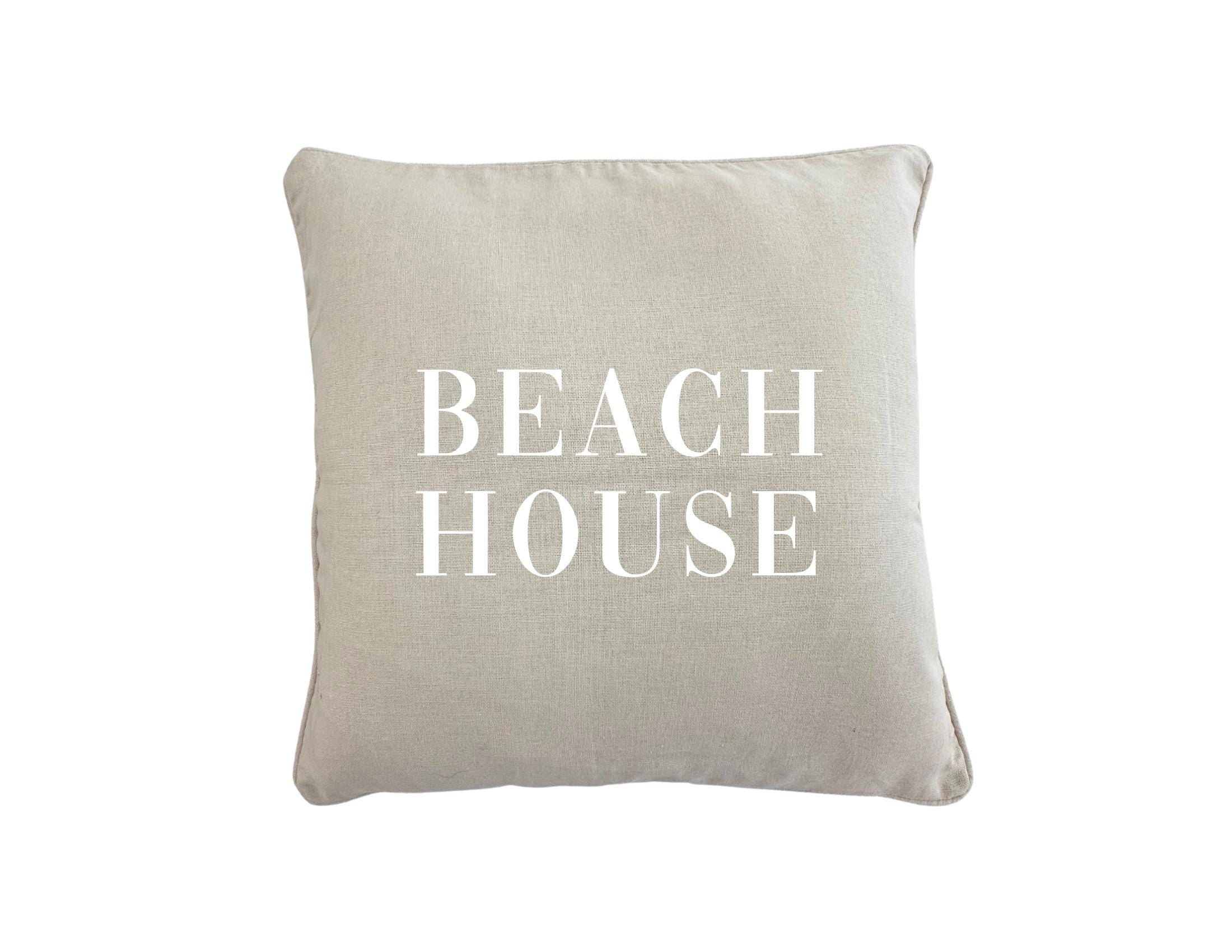 Kissen | Beach House | Baumwollkissen beige, Kissenbezug 40 x 40 cm | maritim