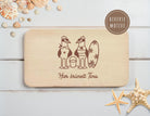 Personalisiertes Frühstücksbrettchen | maritime Motive Möwe | Lasergravur | Buchenholz | Moin Strand Meer | Geschenkidee Camping Kinder