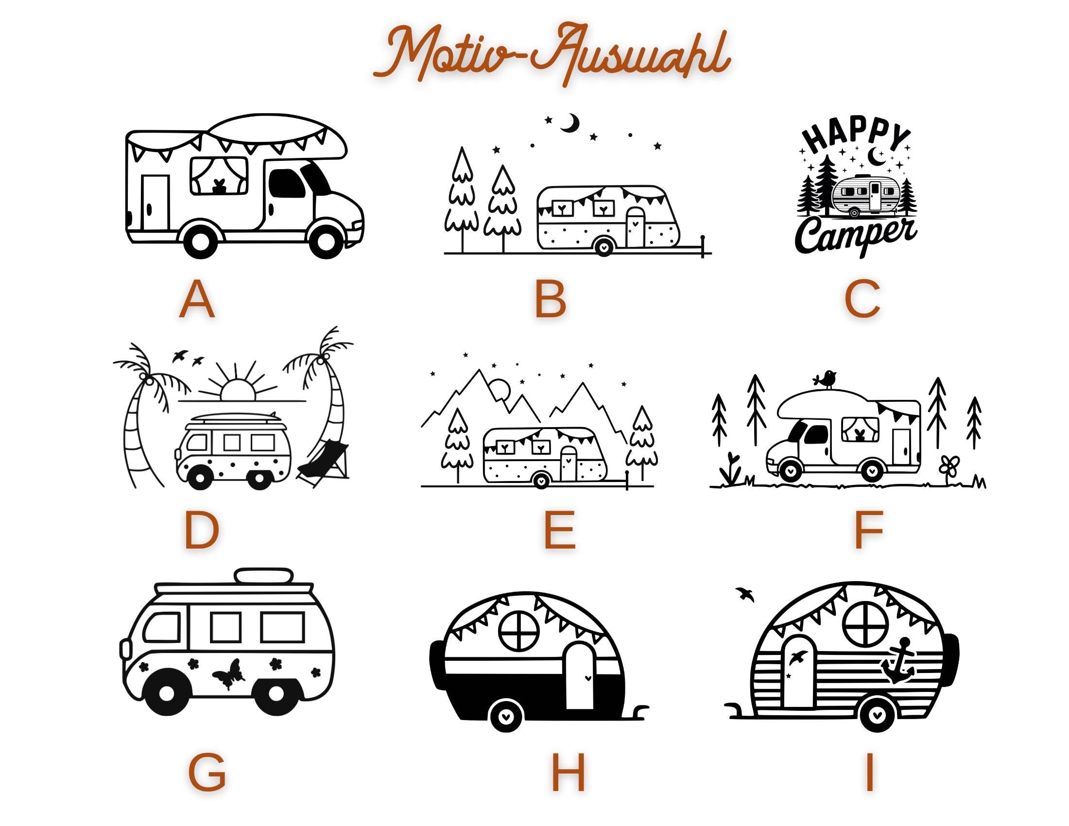 Personalisiertes Frühstücksbrettchen für Camper | Lasergravur | Buchenholz | Geschenkidee Camping mit Namen