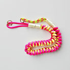 Handykette | dicker Handygurt aus Seil geknüpft | als Handyband oder Taschengurt - in leuchtendem Neon Pink und Neon Gelb