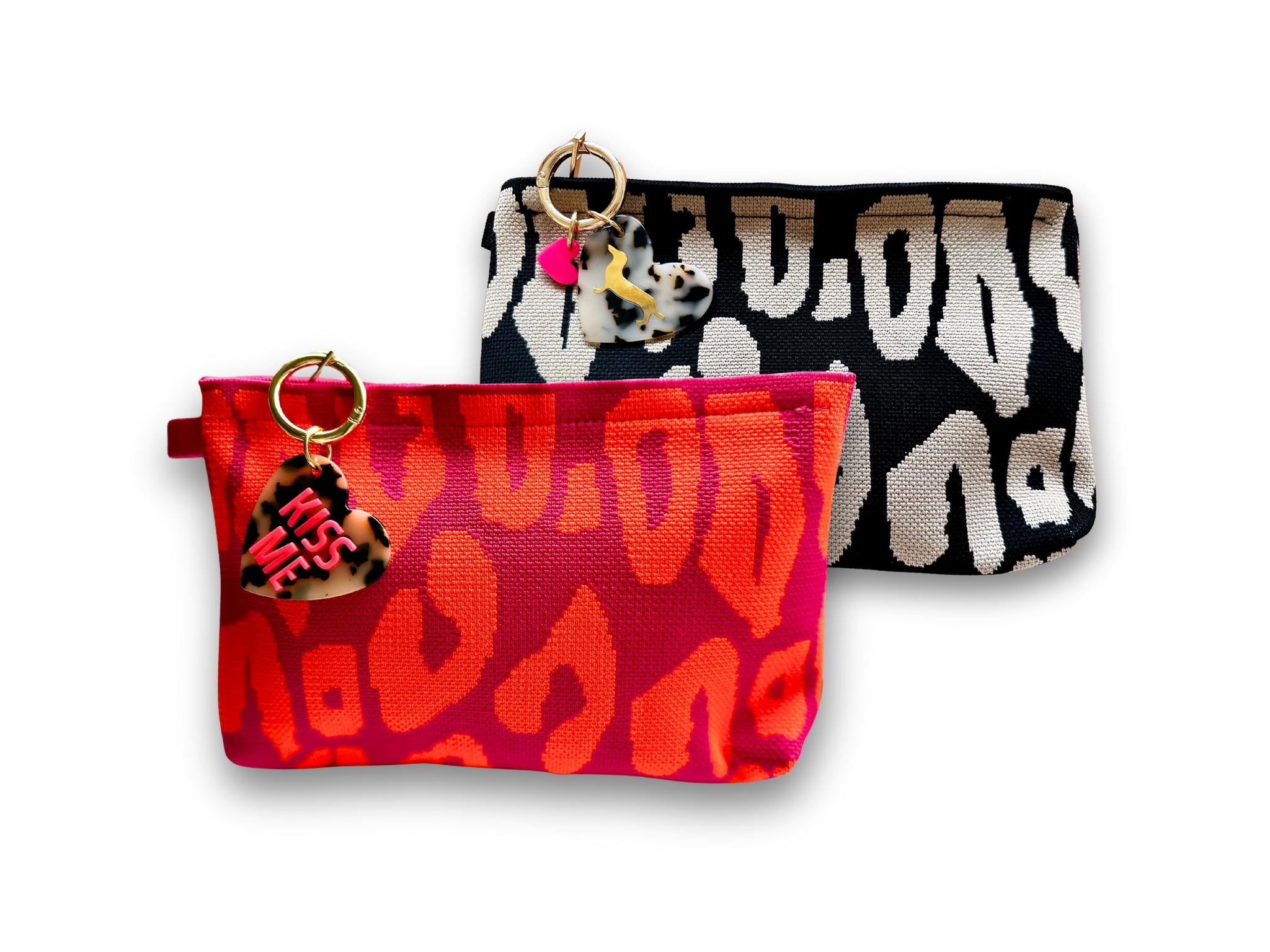 Leo-Kosmetiktasche „Wild Chic“ | Schminktasche Leomuster | neon pink orange oder schwarz beige