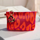 Leo-Kosmetiktasche „Wild Chic“ | Schminktasche Leomuster | neon pink orange oder schwarz beige