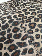 Flache Leo Tasche aus Leder | Leopard | Umhängetasche mit goldenen Ringen | Animal Print Leo Look | Echtleder