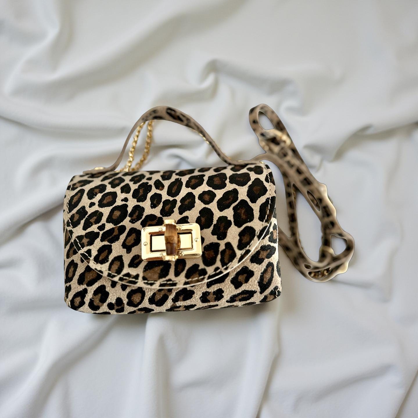 Mini Leo Tasche aus Leder | Leopard | Umhängetasche | Crossbody Bag | Animal Print Leo Look | Echtleder