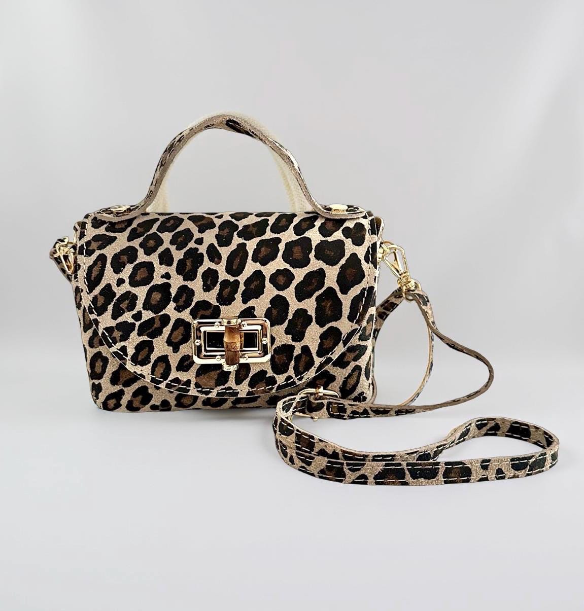 Mini Leo Tasche aus Leder | Leopard | Umhängetasche | Crossbody Bag | Animal Print Leo Look | Echtleder