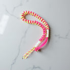 Handykette | dicker Handygurt aus Seil geknüpft | als Handyband oder Taschengurt - in leuchtendem Neon Pink und Neon Gelb