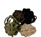 Blumen-Ledergürtel Leder | Bindegürtel Blüte | große Lederblume | schwarz, gold, pink, taupe, flieder, silber, Leo, Khaki, Braun
