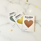 Personalisierte Rubbelkarte mit Rubbelherz und Deinem Text | Klappkarte A6 | Gutschein | Herz in gold, silber, roségold
