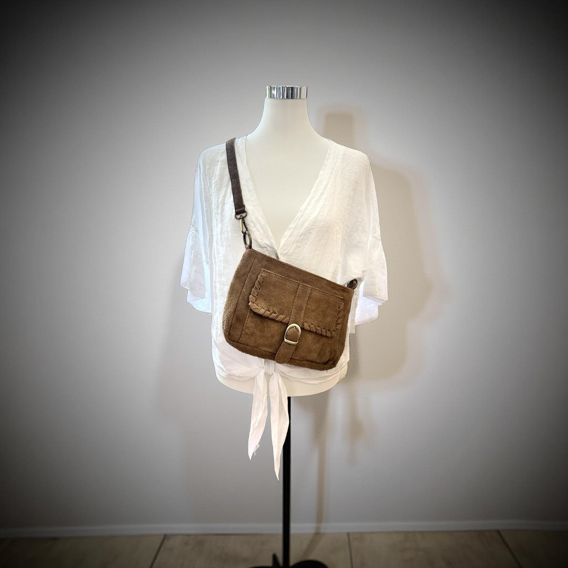 Kleine Wildledertasche | Western Style | Cross Body Bag | braun oder schwarz