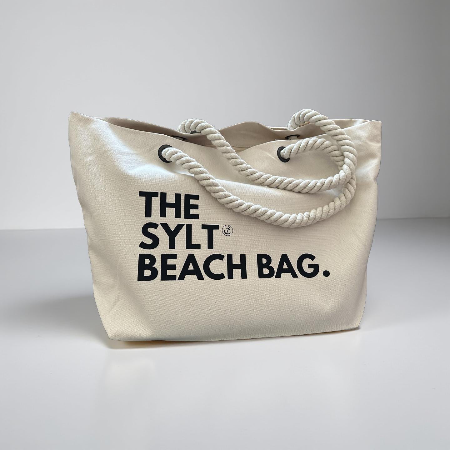 Canvas Tasche SYLT Beach Bag | große Strandtasche | Shopper natur