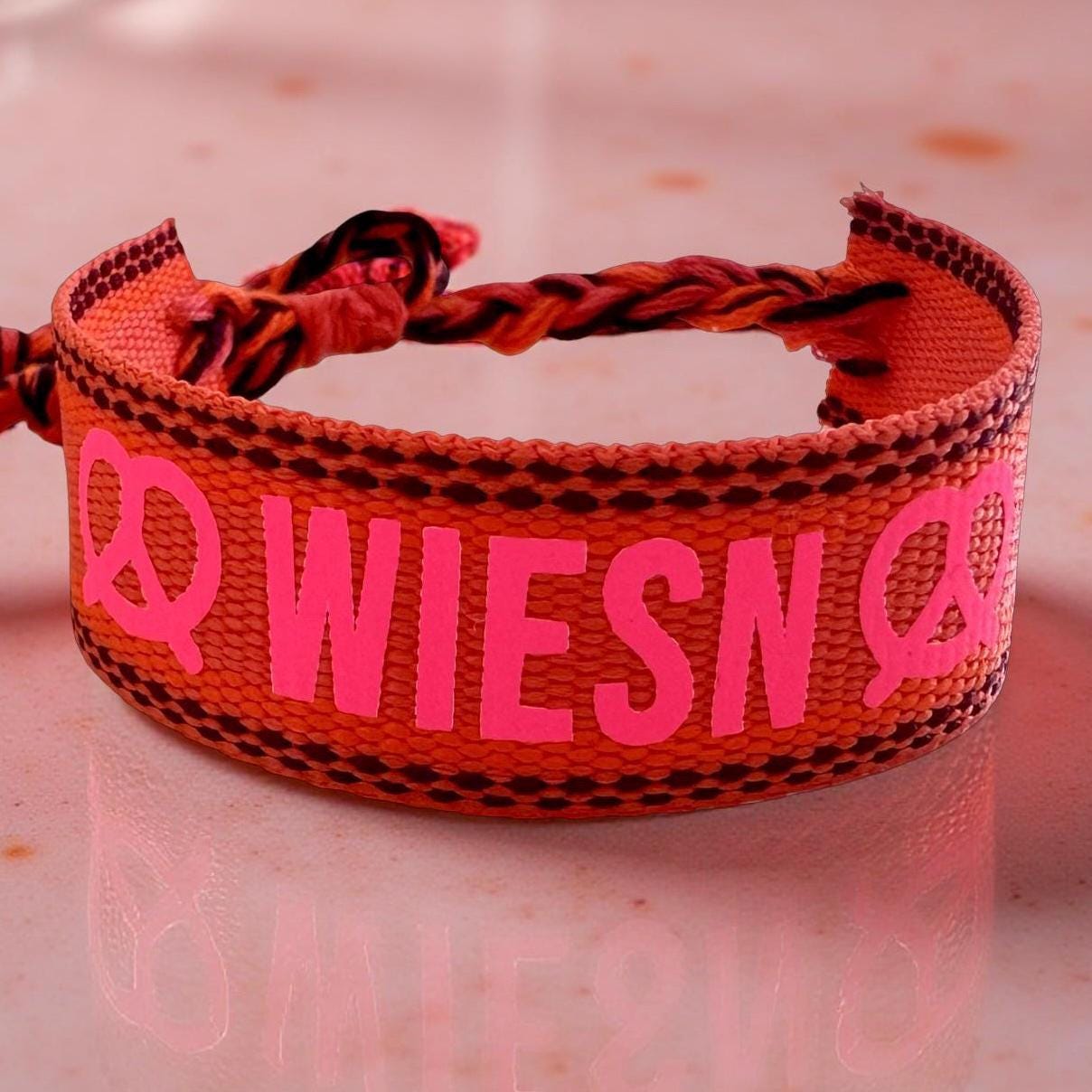 Oktoberfest | Bunte Webarmbänder | Wiesn Schmuck | Neonfarben Spatzl | Festival Armband