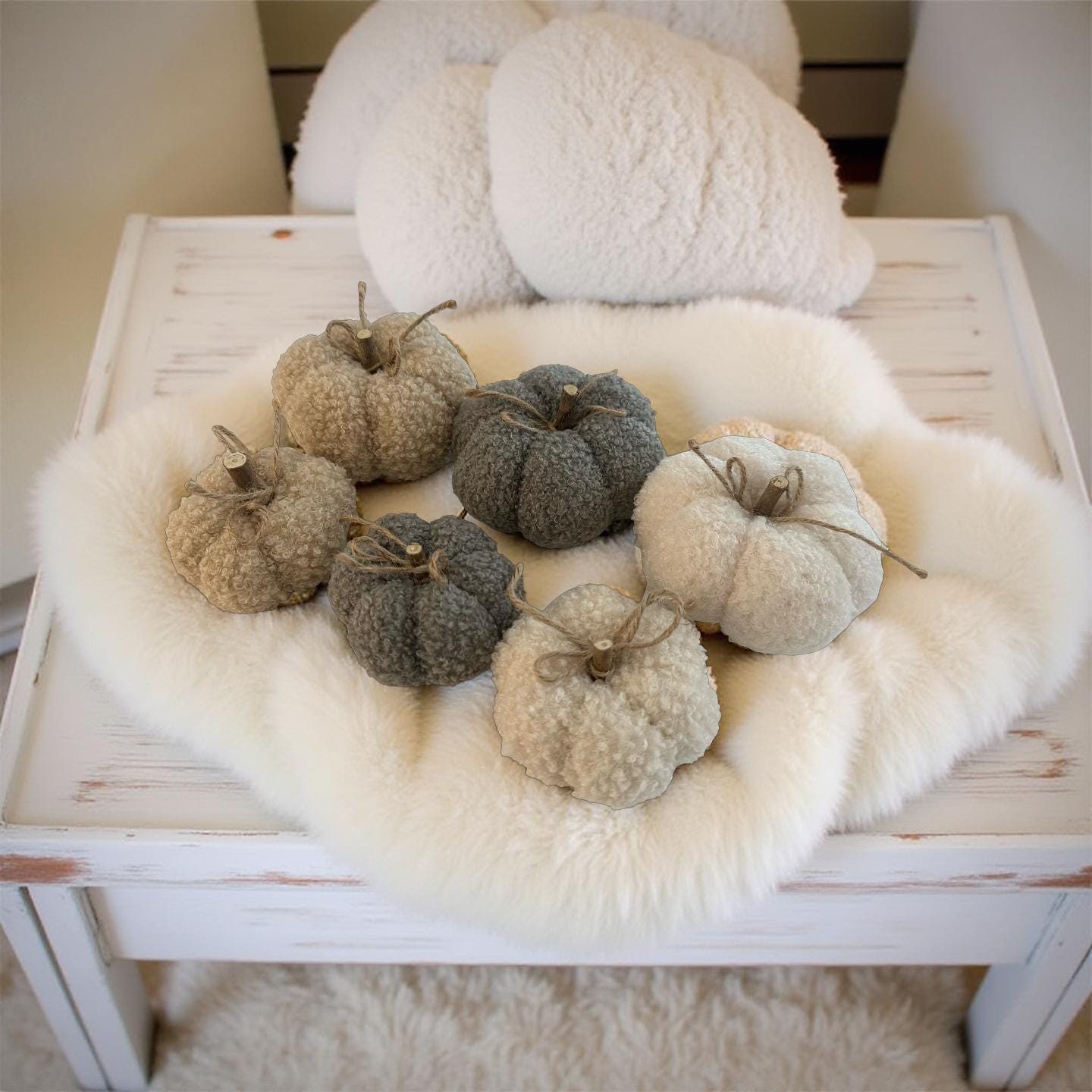 Deko Kürbisse | verschiedene Größen und Materialien | Boucle Filz Keramik Halloween Herbst Dekoration