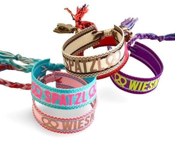 Oktoberfest | Bunte Webarmbänder | Wiesn Schmuck | Neonfarben Spatzl | Festival Armband