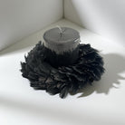 Feder Kranz schwarz Glitzer | Deko | 20 cm Durchmesser | Weihnachten Halloween