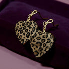 Anhänger Herz Leo für die Tasche | aus Leder | Taschenschmuck Taschenanhänger | Bag Charm mit goldenem Karabiner