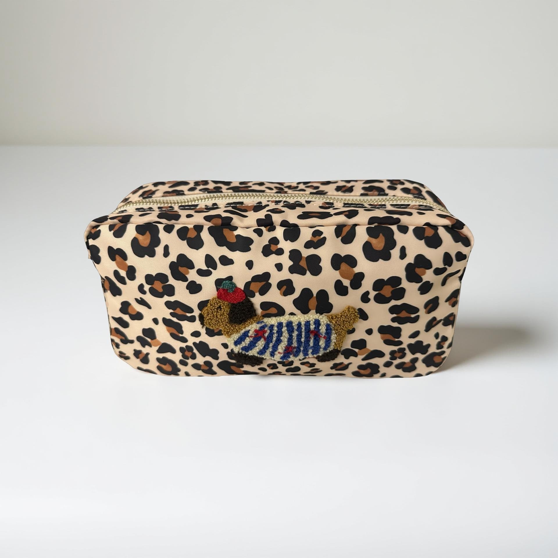 Dackel Kosmetiktaschen | Schminktasche mit Dackelmotiv | Dackel Patch | Geschenk Dackelliebhaber