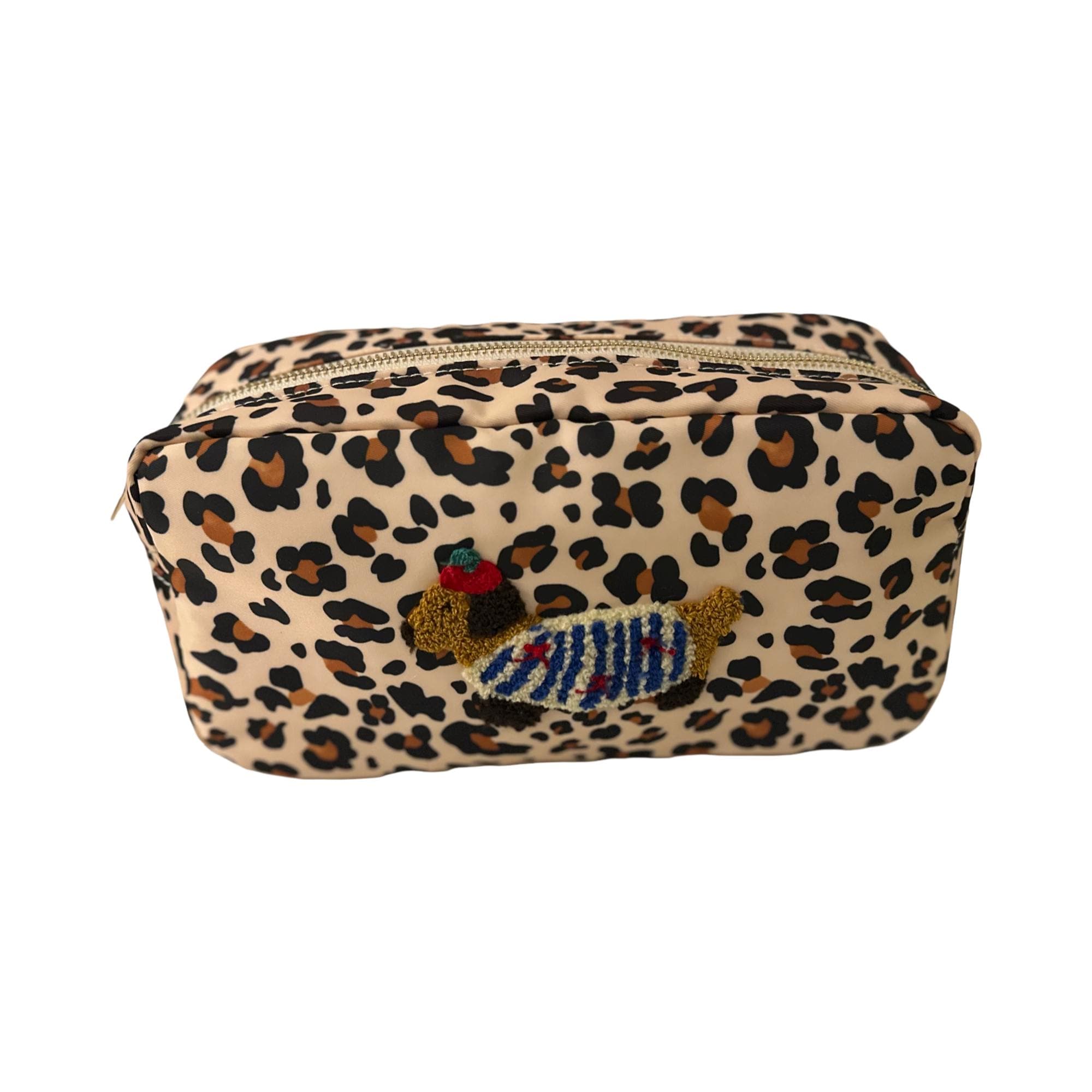 Dackel Kosmetiktaschen | Schminktasche mit Dackelmotiv | Dackel Patch | Geschenk Dackelliebhaber