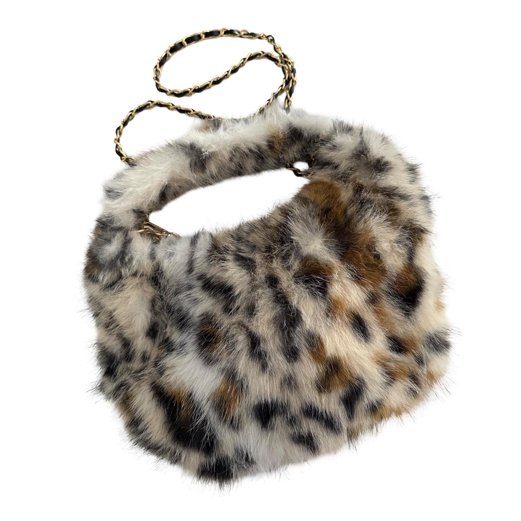 Leo Tasche aus Fell | Leopard | Umhängetasche | Crossbody Bag | Animal Print Leo Look | Fake Fur