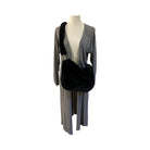 Schwarze Tasche aus Fell | Umhängetasche | Crossbody Bag | Fake Fur | kuscheliges Pelzimitat | Handtasche schwarz