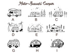 Camper Frühstücksbrettchen personalisiert | Laser Buchenholz | Camping Geschenk | Ostsee Camper | Nordsee Camper | Happy Camper | 9 Motive