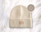Strick Mütze mit gesticktem Smiley | Beanie in dunkelgrau, hellgrau, taupe, beige und pink | gestrickte Mütze