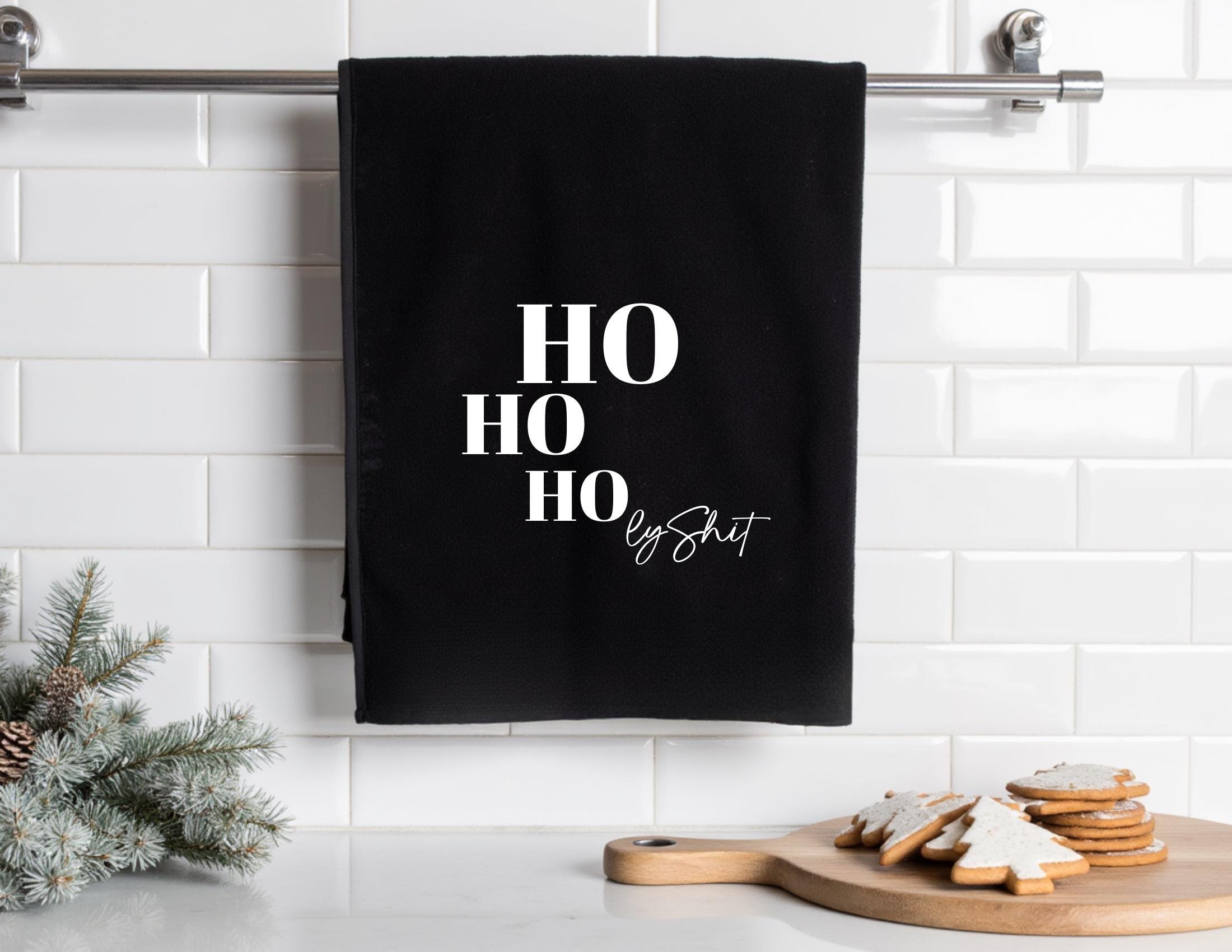 Geschirrtuch | Ho Ho Ho-ly shit | in schwarz oder in weiß