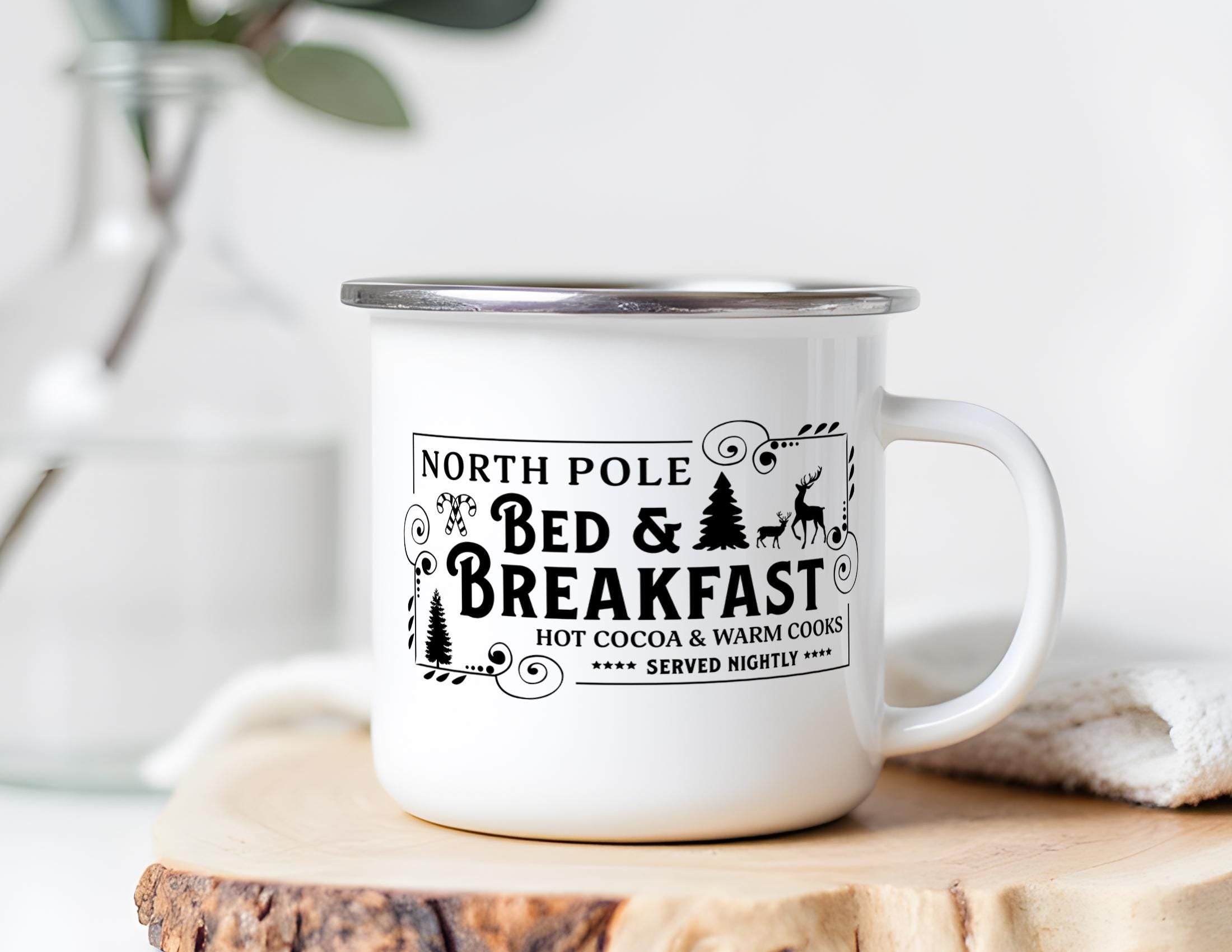 Emaille Tasse | Vintage Weihnachtsmotiv | North Pole