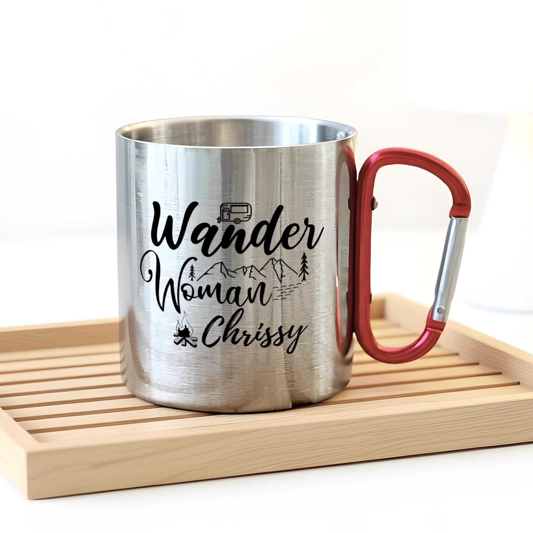 Karabinertasse | Personalisierbar | Tasse Wanderwoman