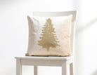 Kissen | Weihnachten | Tanne | Christmas | Samt creme gold