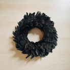 Feder Kranz schwarz Glitzer | Deko | 20 cm Durchmesser | Weihnachten