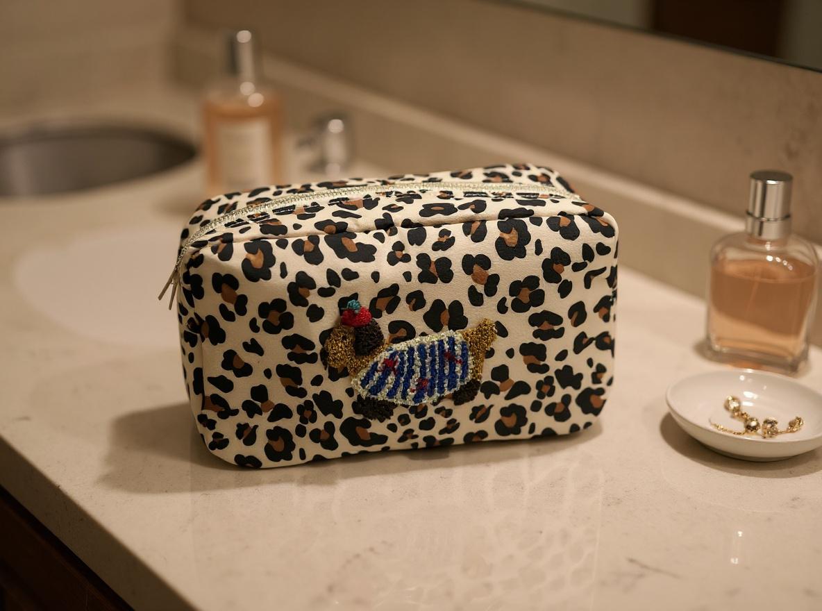 Dackel Kosmetiktaschen | Schminktasche mit Dackelmotiv | Dackel Patch | Geschenk Dackelliebhaber