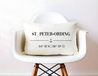 St. Peter-Ording Kissen 30x50 | maritimes Dekokissen Nordsee | Canvas Beige mit Anker & Koordinaten | SPO Geschenk