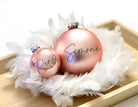 Weihnachtskugel personalisiert | 6 oder 8 cm | rosa