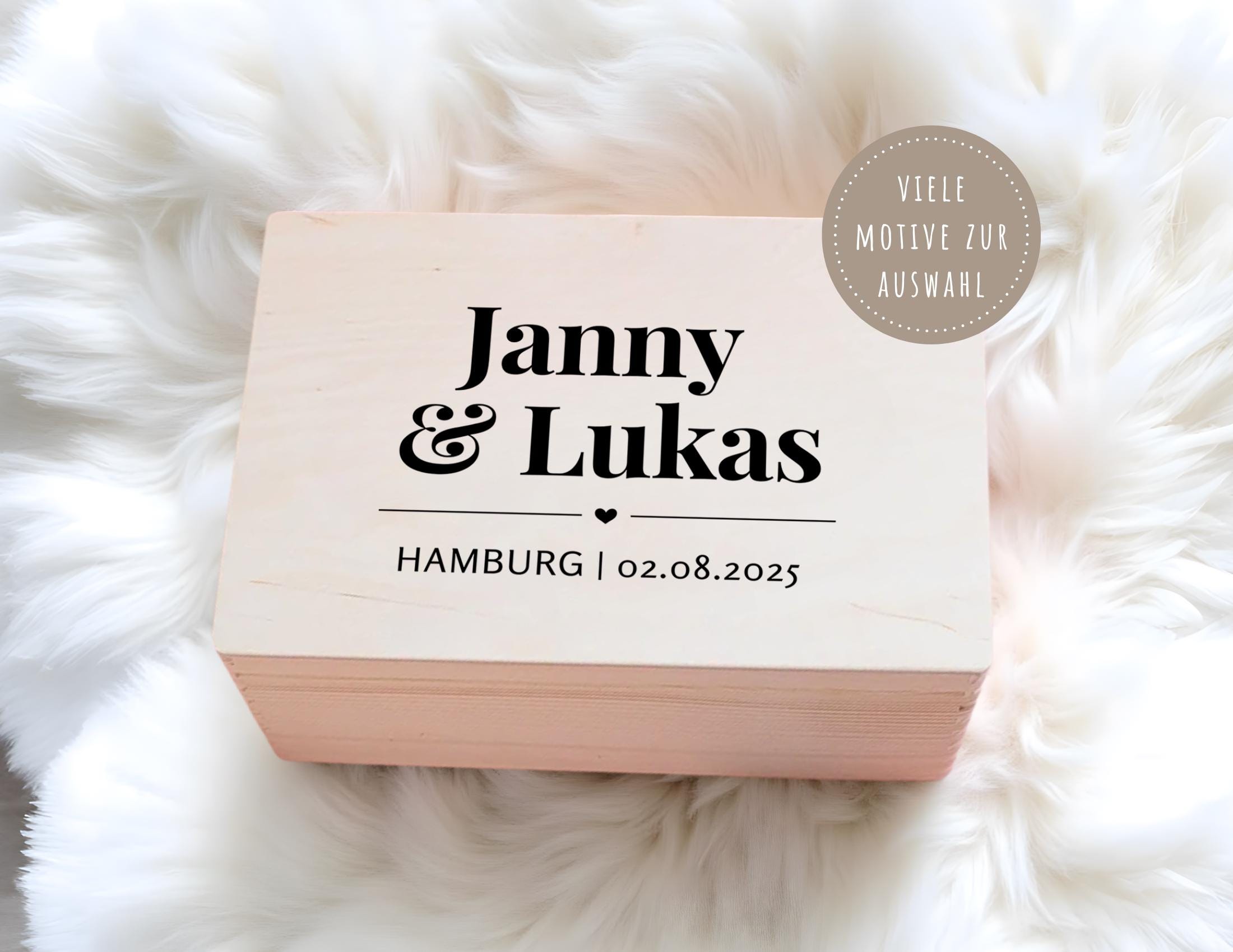 Erinnerungsbox Hochzeit | personalisiert | Brautpaar Namen Datum | Erinnerungen sammeln | Hochzeitsgeschenk | Geschenkidee für Geld schenken