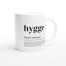 Hygge Definition Tasse - Weiße Keramiktasse für gemütliche Momente - Spülmaschinen- und mikrowellenfest