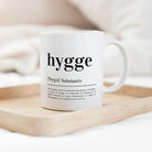 Hygge Definition Tasse - Weiße Keramiktasse für gemütliche Momente - Spülmaschinen- und mikrowellenfest